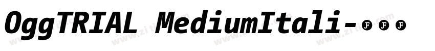 OggTRIAL MediumItali字体转换